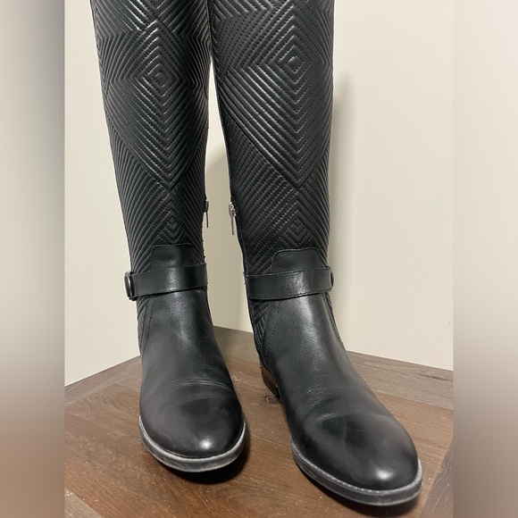 Vince Camuto Pordalia Knee High Boots - Textured Black - Picture 4 of 5